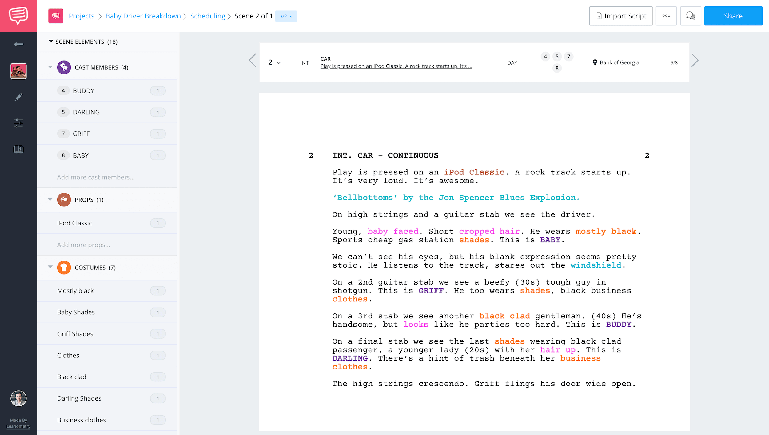 Script Breakdown Software - How to Break Down a Script - Expanded Elements - StudioBinder