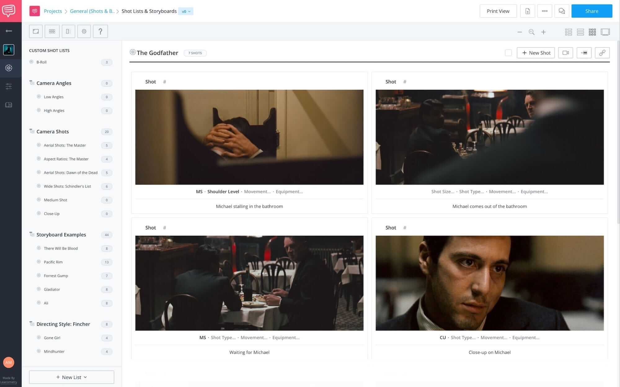 Walter Murch Rule of Six - The Godfather - StudioBinder Online Shot List Software