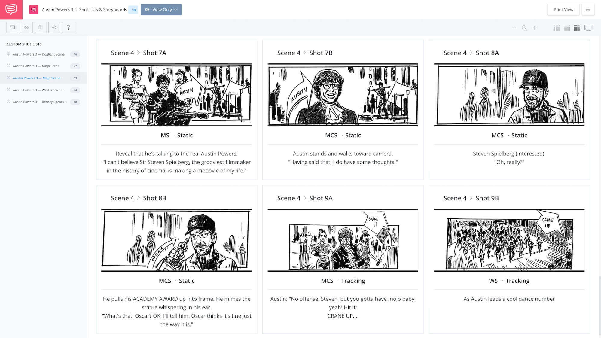 Austin Powers 3 - Steven Spielberg Set Scene App Tie-In - StudioBinder