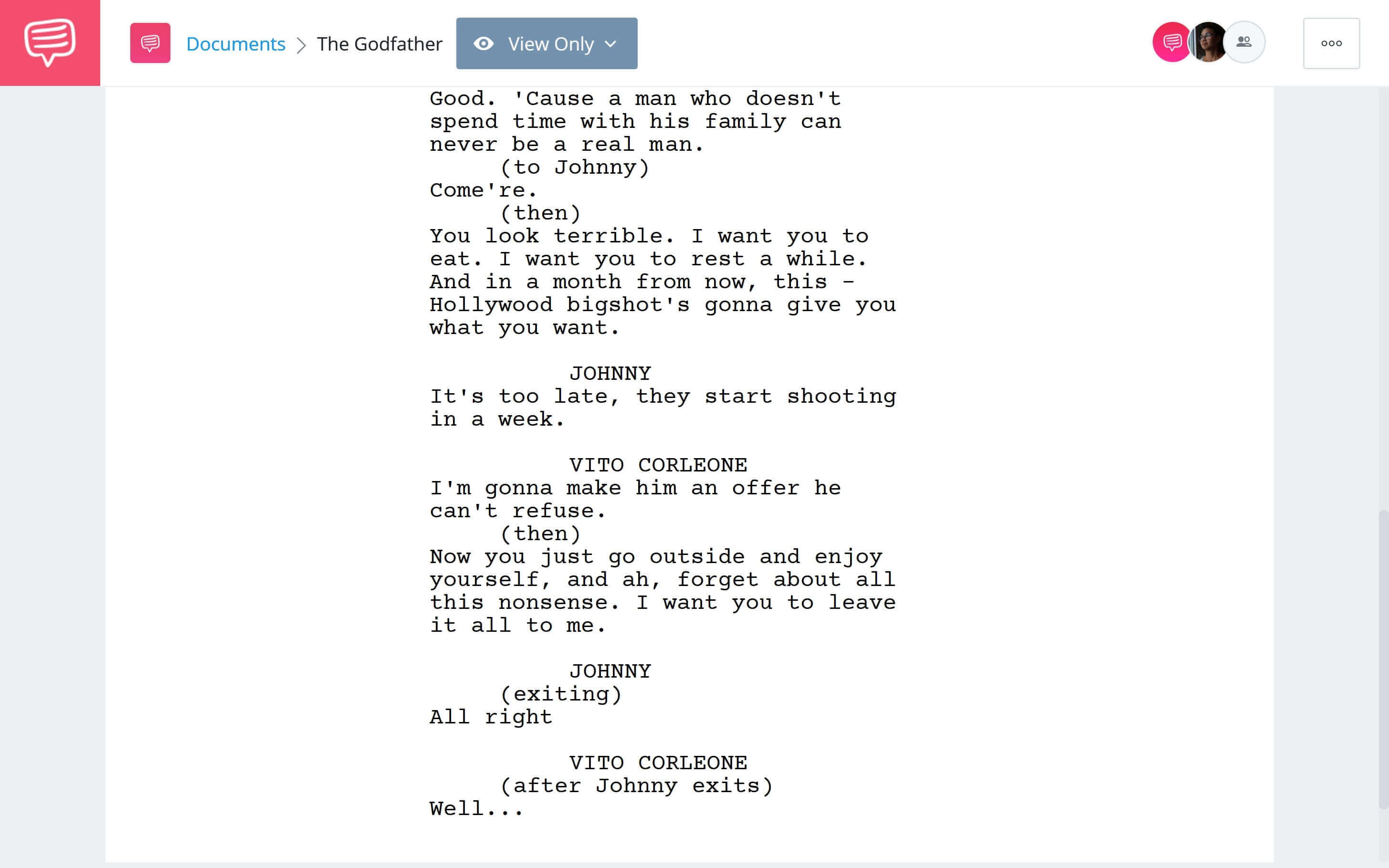 Godfather Script Teardown - An Offer He Can't Refuse Download App Tie-In - StudioBinder