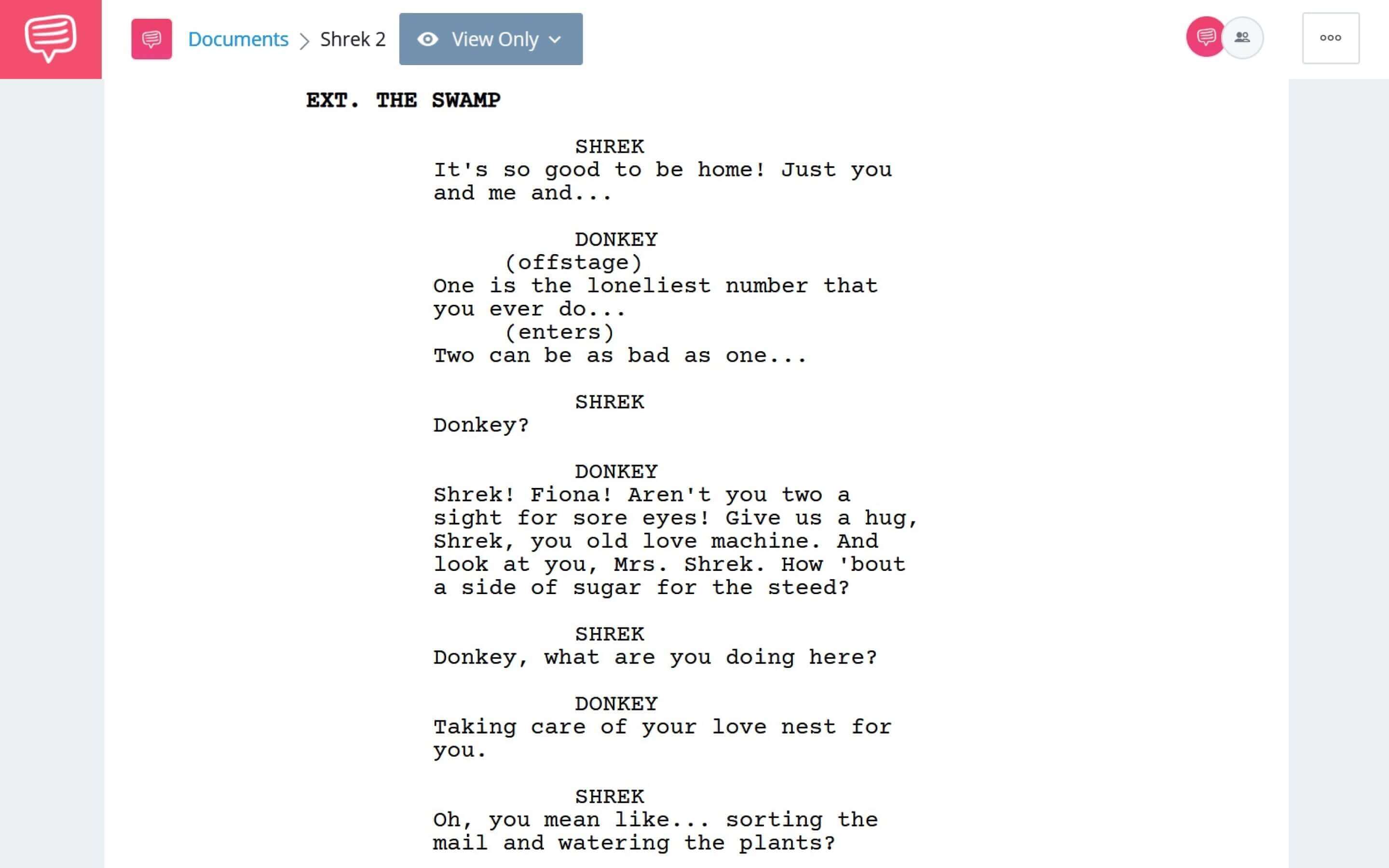 Shrek 2 PDF Script Teardown - Full Script Download App Tie-In- StudioBinder