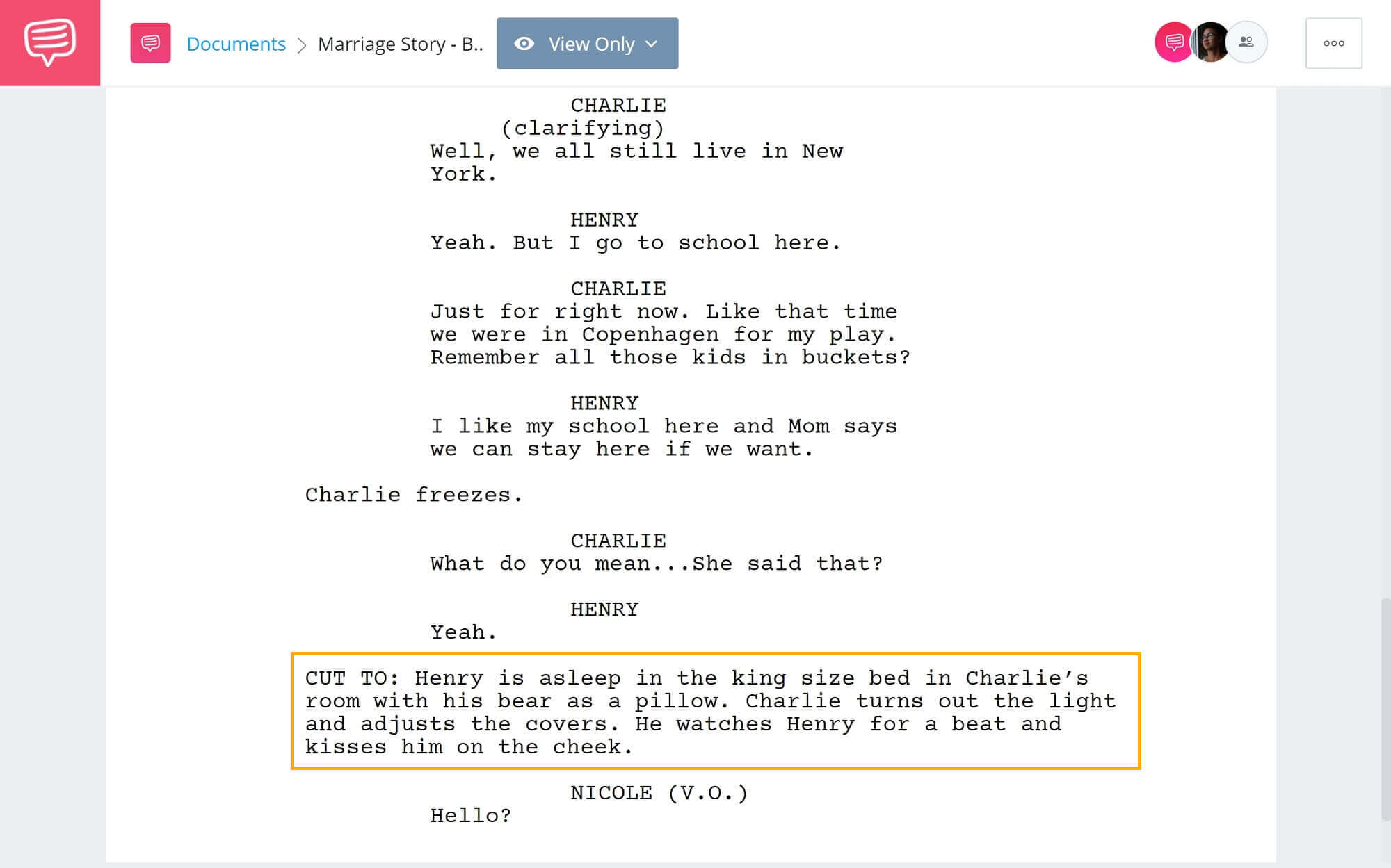 What is Story Beat - Marriage Story Beat Script Example - StudioBinder Screenwriting Software (1)