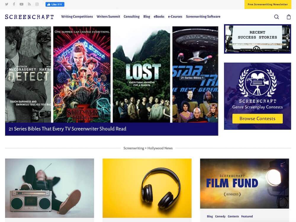 Best Screenwriting Websites - Screencraft