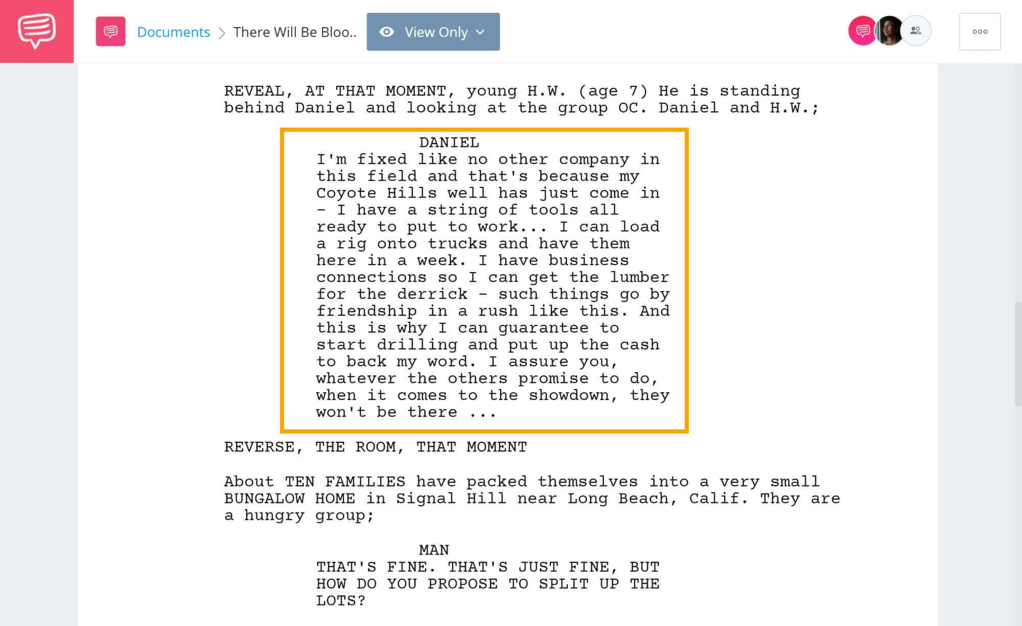 There WIll Be Blood Daniel Plainview Story Explained - Daniel Introduces Himself Scene - StudioBinder Screenwriting Software