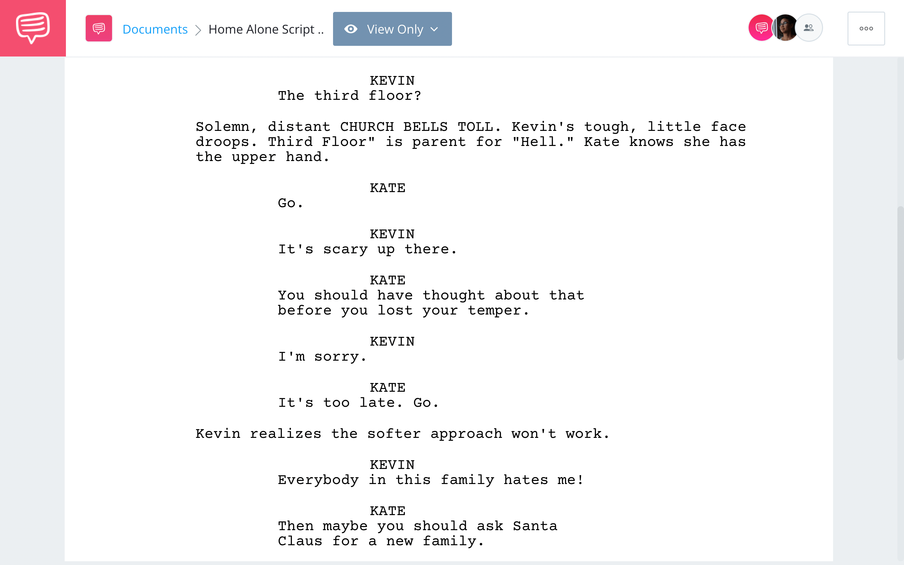 Home Alone Script PDF Download Kevin is Punished StudioBinder Screenwriting Software